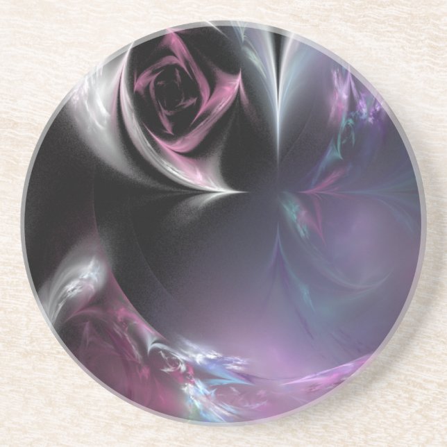 Burgundy Rose Coaster (Front)