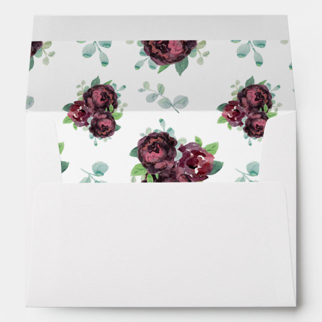 Burgundy Rose Envelopes (Back (Bottom))