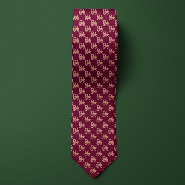Burgundy & Rose Gold Farmers Tractor Tie (Creator Uploaded)
