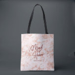 Burgundy & Rose Gold Marble Maid of Honour Monogra Tote Bag<br><div class="desc">Burgundy & Rose Gold Marbled Elegant Winter Wedding Monogram Maid of Honour tote bags With trendy Hand Lettered Script font! ~ Check my shop to see the entire wedding collection with this design!</div>
