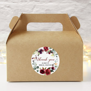 Burgundy Rose Round Sticker