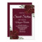 Burgundy Rose White Border Sweet 16 Invite