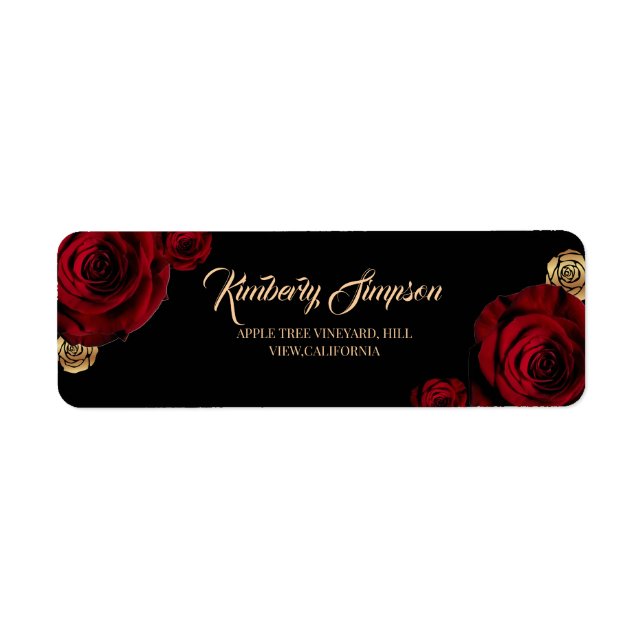 Burgundy Roses Boho Wedding  (Front)