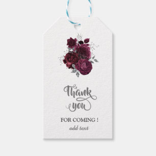 Burgundy Roses Gift Tags