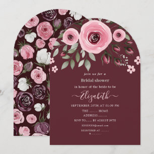 Burgundy Roses Invitation