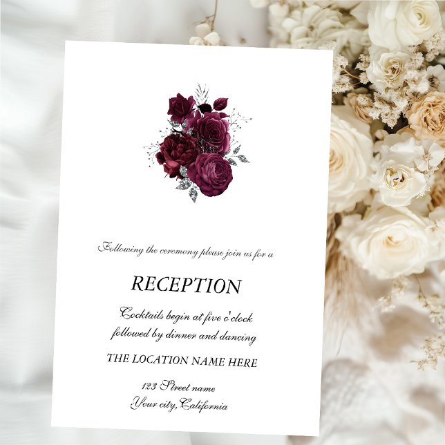 Burgundy Roses Invitation (Creator Uploaded)