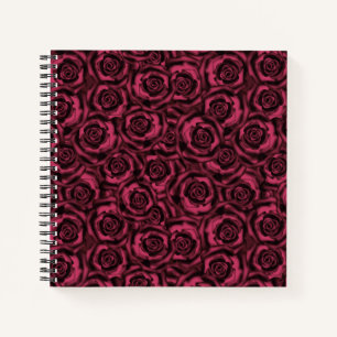 Burgundy roses notebook