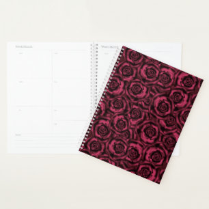 Burgundy roses planner