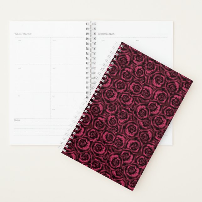 Burgundy roses planner (Display)