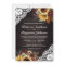 Burgundy Roses Sunflower Wood Lace QR Code Wedding