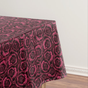 Burgundy roses tablecloth