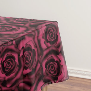 Burgundy roses tablecloth