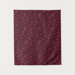 Burgundy roses tapestry