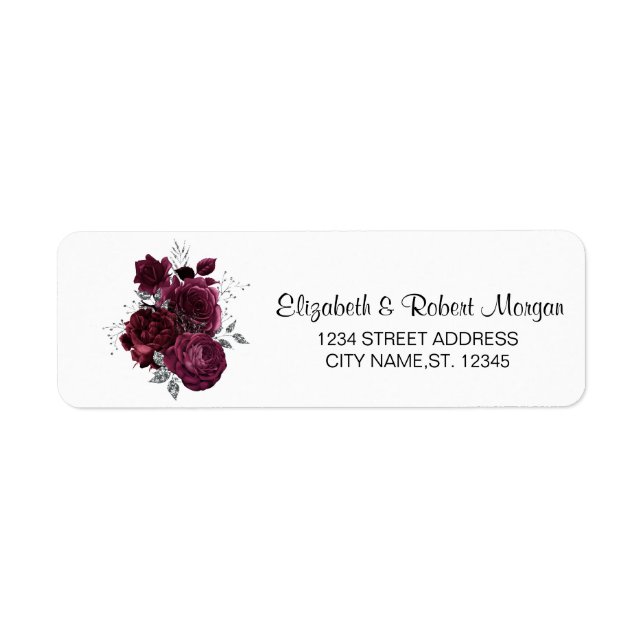 Burgundy Roses Wedding (Front)
