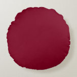Burgundy Round Cushion<br><div class="desc">Burgundy is a deep, rich color that blends dark red with undertones of purple and sometimes brown. It is often described as sophisticated, luxurious, and warm, similar to the color of red wine from the Burgundy region of France. Characteristics Hue: A purplish-red or reddish-purple that is darker and warmer than...</div>