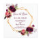 Burgundy Save the date wedding geometric florals