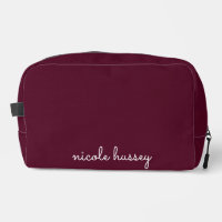 Burgundy Script  | Stylish Monogram Modern