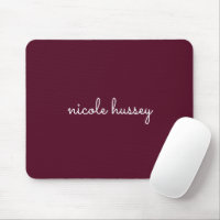 Burgundy Script | Stylish Monogram Modern