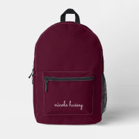 Burgundy Script | Stylish Monogram Modern