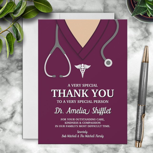 Burgundy Scrubs Medical Professional Thank You (Creator Uploaded)