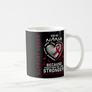 Burgundy Sickle Cell Awareness Items Nana Support  Coffee Mug