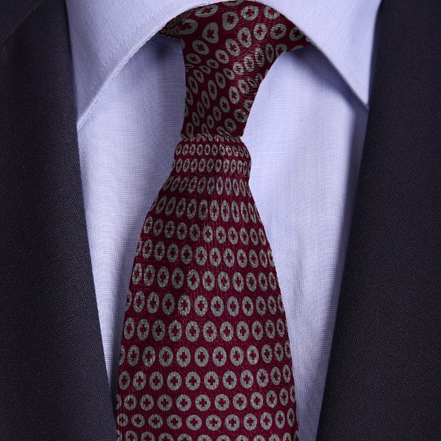 Burgundy & Silver Polkadot Medical Cross Doctors Tie (Creator Uploaded)