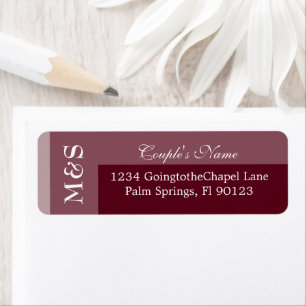 Burgundy Simple Modern Chic Script