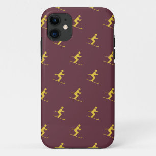 Burgundy Skier Case-Mate iPhone Case