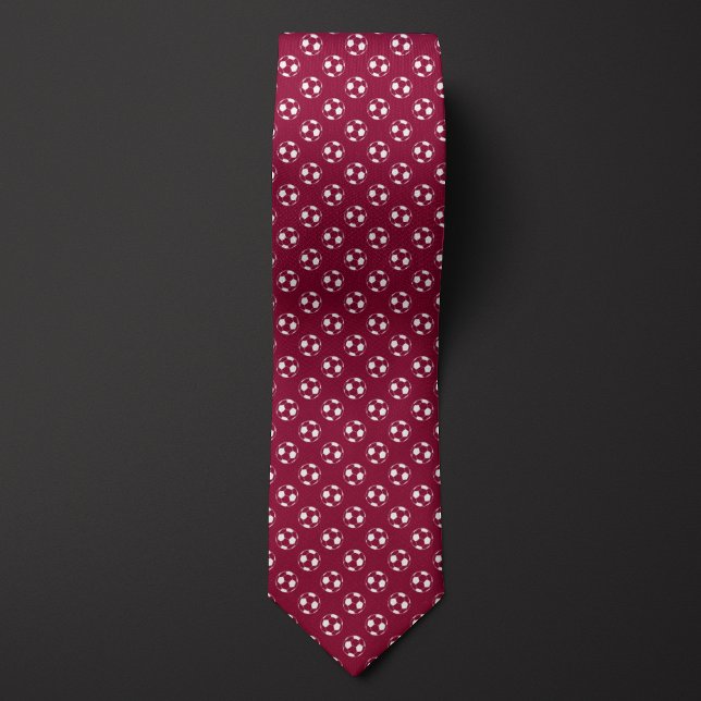 Burgundy Soccer Futbol Tie (Creator Uploaded)