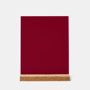 Burgundy (solid colour) acrylic sign