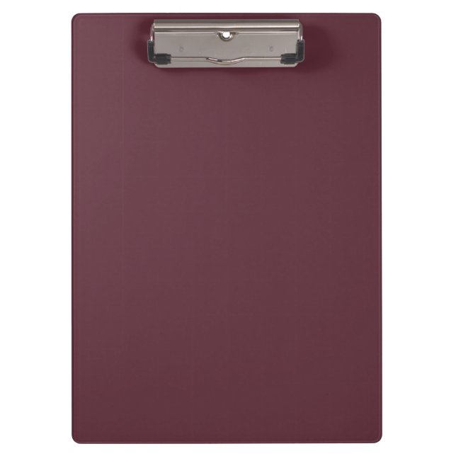 Burgundy Solid Colour Clipboard (Front)