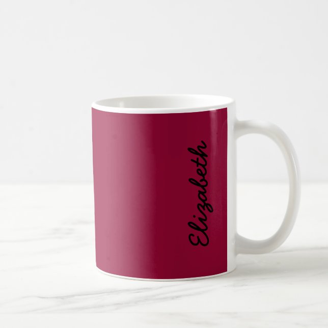 Burgundy Solid Colour Coffee Mug (Right)