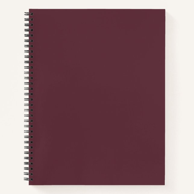 Burgundy Solid Colour Notebook (Front)