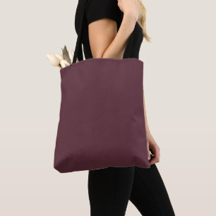 Burgundy Solid Colour Tote Bag