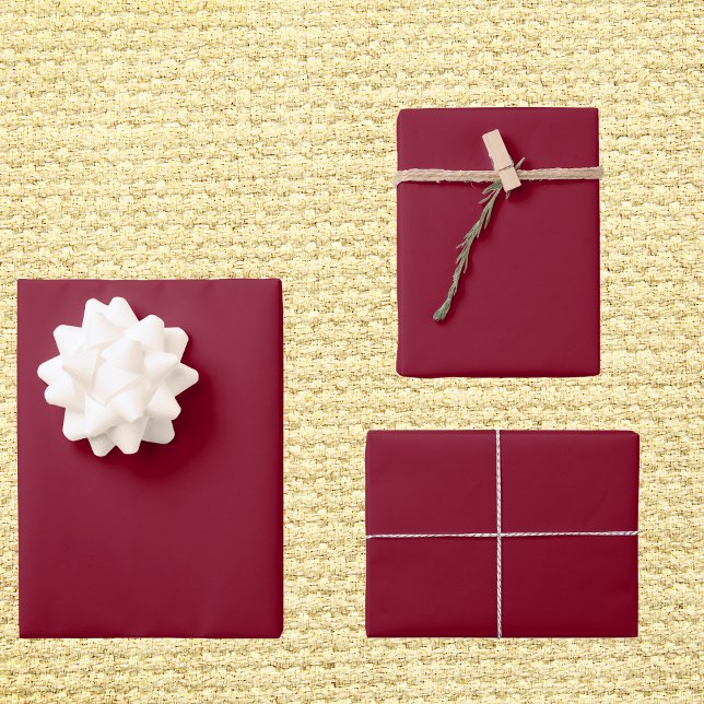 Burgundy Solid Colour Wrapping Paper Sheet (Creator Uploaded)