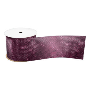 Burgundy Sparkle Satin Ribbon