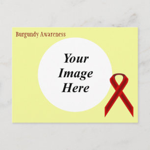 Burgundy Standard Ribbon Template by K Yoncich Postcard