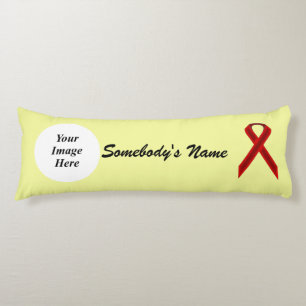 Burgundy Standard Ribbon Tmpl by Kenneth Yoncich Body Cushion