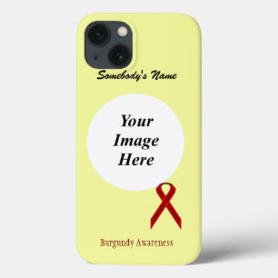 Burgundy Standard Ribbon Tmpl by Kenneth Yoncich iPhone 13 Case