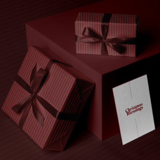 Burgundy Stripe Wrapping Paper