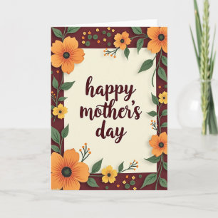 Burgundy Sweet Mothers Day Card