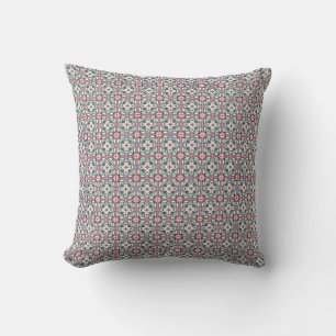 Burgundy Tile Pattern Cushion