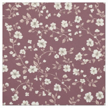 Burgundy Tiny Cottage Floral Pattern