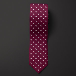 Burgundy Tiny Footballs Tie