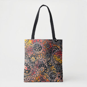 Burgundy Tranquil Oval Corals Original Abstract Tote Bag
