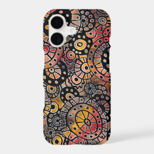 Burgundy Tranquil Oval Corals Original Art