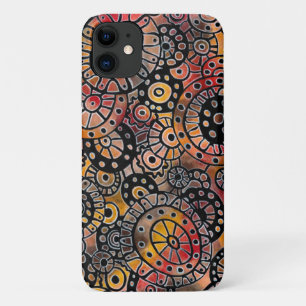 Burgundy Tranquil Oval Corals Original Art Case-Mate iPhone Case