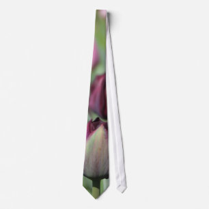 Burgundy Tulip tie