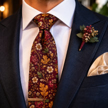 Burgundy Vintage Floral Luxury Autumn Wedding