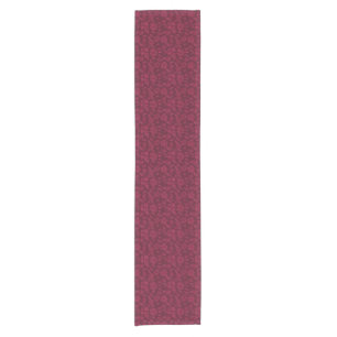 Burgundy Vintage Floral Short Table Runner